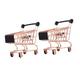 UPKOCH 8 Pcs Shopping Cart Toy Mini Cart Snacks for Kids Shopping Cart for Kids Grocery Store Pretend Play Storage Bowl Foldable Rolling Cart Iron Storage Basket Cute