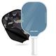 EXOLARA Stylish Pickleball Paddle with Cover Case, Graphite Carbon Fiber Surface, Honeycomb Core, Non-Slip Grip Tape Paddle Cover Set Protective Edge for Beginners & Intermediate Players