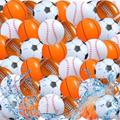 Sosation 100 Pcs Sports Balls Sports Party Decorations Inflates Beach Ball Blow up Soccer Basketball Baseball Summer Pool Toys for Indoor Outdoor Beach