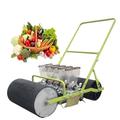 Rock88 Vegetable Seeder Agricultural Precision Small Coriander Rape Flower Corn Seed Planter Hand-propelled Farm Tools 4-row Onion Sower,Green