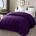 Exclusivo Mezcla 7.5 Tog King Size Down Alternative Duvet Quilted Duvet Insert with Corner Tabs for All Seasons - Breathable, Lightweight and Machine Washable (240x220CM, Purple)