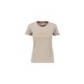 T-Shirt ALPHA INDUSTRIES "ALPHA Women - T-Shirts Crystal T Wmn" Gr. M, beige (vintage sand) Damen Shirts Jersey