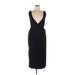 Vince. Casual Dress - Sheath Plunge Sleeveless: Black Print Dresses - Women's Size X-Large