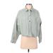 GB Denim Jacket: Short Green Polka Dots Jackets & Outerwear - Women's Size X-Small