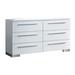 Minimal Modest Wooden Dresser In Contemporary With 6 Drawers, White