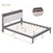 3-Pieces Bedroom Sets,Wood Storage Platform Bed and Two Nightstands,USB and LED Lights