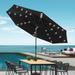 AOOLIMICS Outdoor LED Lights 3 Tiers Aluminum Patio Table Umbrellas