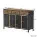 Sideboard with 3 Top Drawers, Freestanding Sideboard Storage Cabinet Cabinet