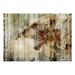 Peel & Stick Animal Wall Mural - Tiger on Distressed Wood - Removable Wallpaper