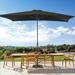 BONOSUKI 6x9FT Patio Market Umbrellas Table Umbrella with Tilt Button