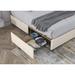 Buckle shaped backrest Metal Bed Frame,Solid Wood Ribs, Sponge Soft Bag with 4 Storage Drawers