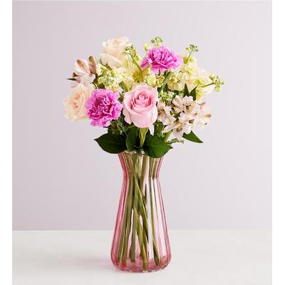 1-800-Flowers Flower Delivery Splendid Spring Bouquet W/ Pink Vase