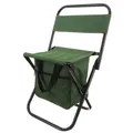 Chaise pliante d'extérieur sac de rangement tabouret Matza dossier vert chaises de camping