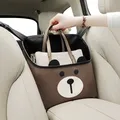 Sac de rangement de voiture pour le milieu du siège de voiture matériel en cuir de dessin animé