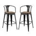 Promenade Bar Stool Set of 2 - East End Imports EEI-3954-BLK