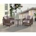 Red Barrel Studio® Jeffri 2 - Person Outdoor Seating Group w/ Cushions Metal/Rust - Resistant Metal in Brown | Wayfair