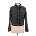 Levi's Denim Jacket: Short Gray Print Jackets & Outerwear - Women's Size Large