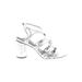 Rebecca Minkoff Heels: Silver Shoes - Women's Size 8 1/2 - Open Toe