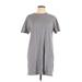 Time and Tru Casual Dress - DropWaist: Gray Marled Dresses - Women's Size Large
