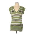 Old Navy Pullover Sweater: Green Print Tops - Women's Size Large