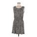 Dina Be Casual Dress - Mini Scoop Neck Sleeveless: Brown Dresses - Women's Size Medium