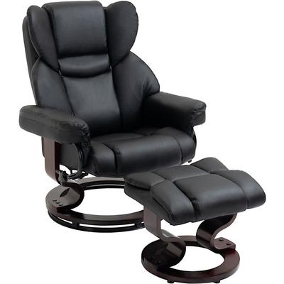 Homcom - Relaxsessel mit Hocker, drehbarer Fernsehsessel, TV-Sessel mit Liegefunktion, Ruhesessel, Image