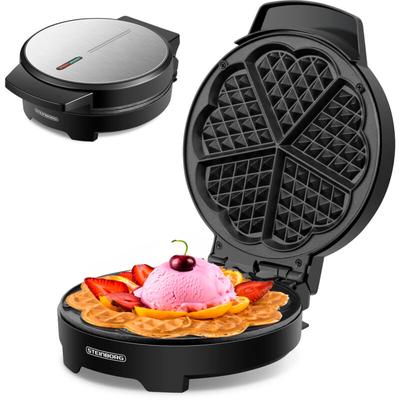 Waffeleisen für klassische Herzwaffeln 1000 Watt Backampel - Steinborg