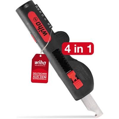 Wiha Abisolier-Multitool für Rundkabel 125 mm I Abmanteln 8 - 13 mm I Abisolieren 0,5 - 6 mm² I