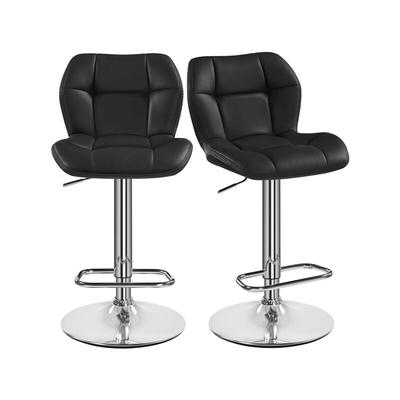 Yaheetech - Barhocker 2er Set Höhenverstellbar 360°Drehbar Barstühle Küchenstühle mit Rückenlehne Image