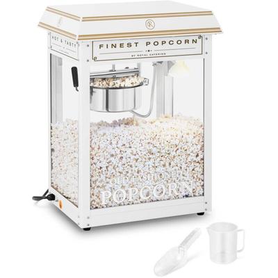 Royal Catering - Retro Popcornmaschine Popcornmaker Popcornautomat 1500 w 5 kg/h golden & weiß Image