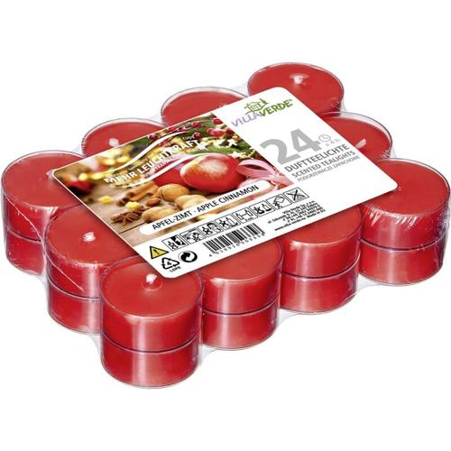 Duftteelichter Apfel-Zimt, Höhe 1,7 cm, ø 3,8 cm, 24er Pack Duftteelichte - Villa Verde