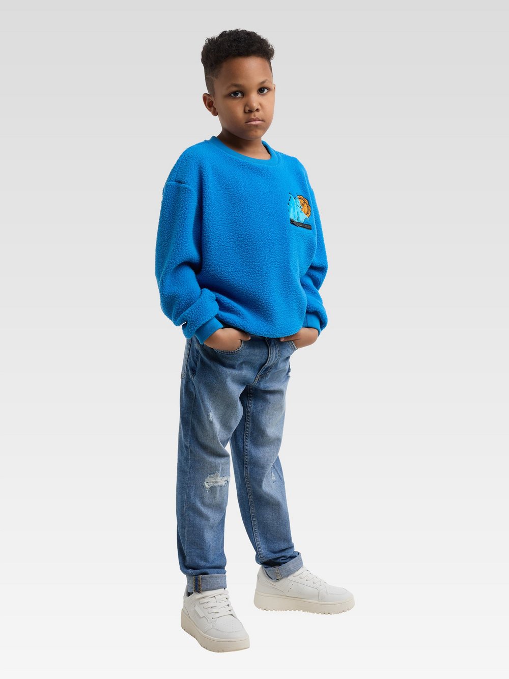 Carlo Colucci Sweatshirt Kinder blau, 134 Image