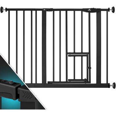 KIDIZ® Türschutzgitter Absperrgitter Treppengitter Kindergitter mit Türe für Hunde und Katzen Image