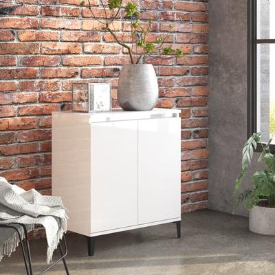 Sideboard Kommode für Wohnzimmer Küche Hochglanz-Weiß 60x35x70 cm Holzwerkstoff DE24824