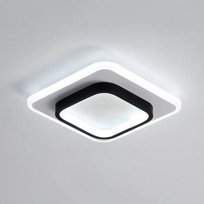 Moderne led Deckenleuchte, quadratische Acryl Deckenleuchte 28W,Durchmesser 24 cm, Beleuchtung für Image