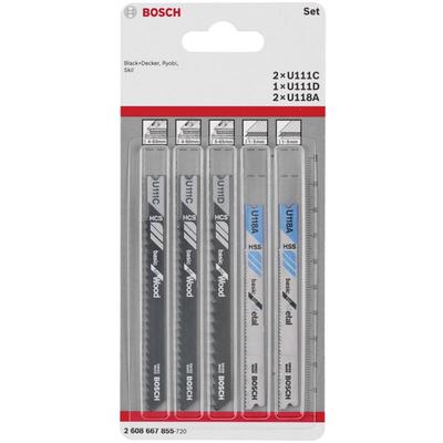Stichsägeblatt-Set Basic for Wood and Metal 5tlg. Universalschaft - 2608667855 - Bosch Image