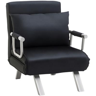 Homcom - Schlafsofa Schlafcouch mit Verstellbarer Rückenlehne, Wurfkissen, Sofa mit Schlaffunktion, Image