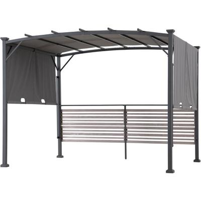 Stahl/Stoff Whirlpool Pergola titov in Grau - 300cm x 270cm