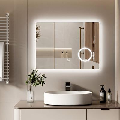 Led Badspiegel Badezimmerspiegel mit Beleuchtung Wandspiegel mit Touchschalter,3-fach Image