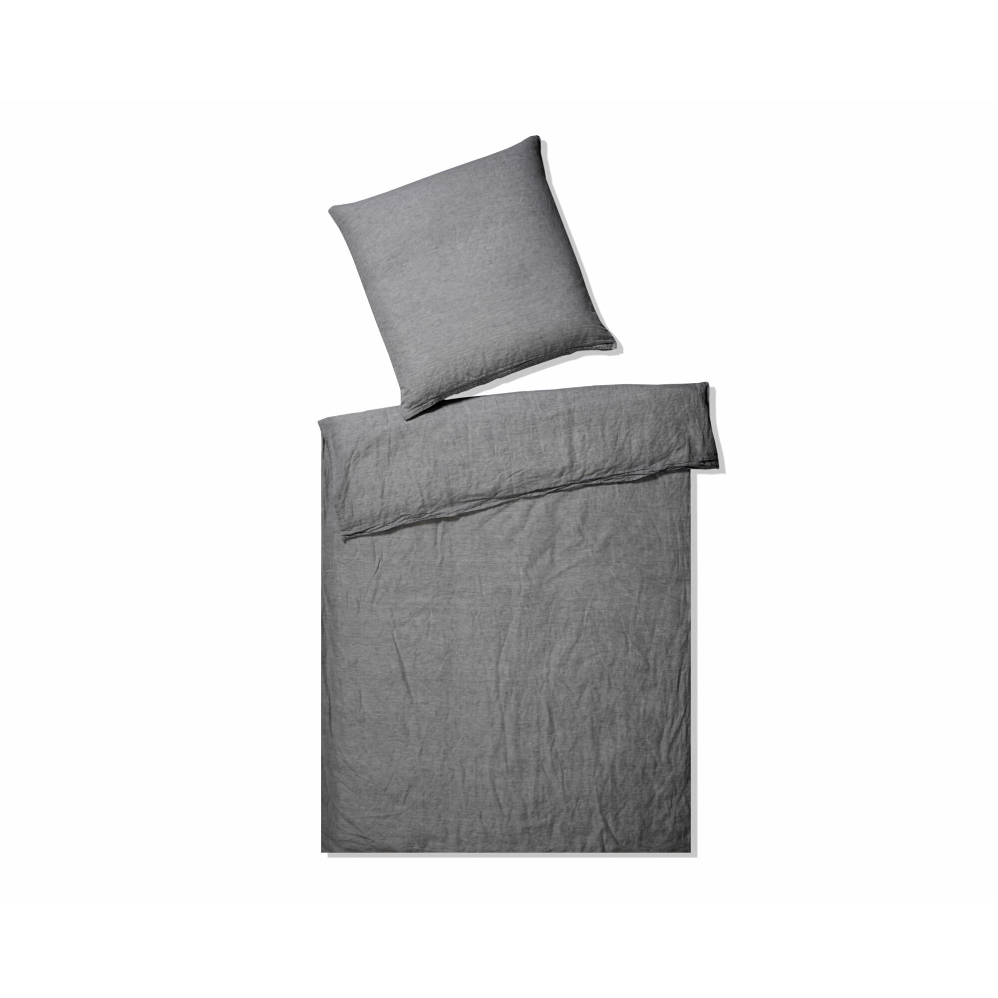 Elegante Casual Bettwäsche »Breeze« Grau-Melange 7038-990 Bettwäsche 240x220 cm / 2x 80x80 cm