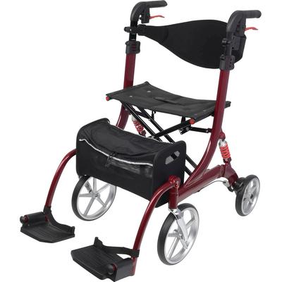 Rollator BESCOMEDICAL "Spring Large Vario", rot (bordeaux), RollatorenB:59,5cm H:91,5cm T:81cm, Größe L (Sitzhöhe 60cm),