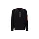 Sweater ALPHA INDUSTRIES "ALPHA Men - Sweatshirts Alpha RP Sweater" Gr. XL, schwarz (black) Herren Sweatshirts