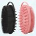 2-Pack Silicone Body Scrub Silicone Double Sided Loofah Body Brush Silicone Shower Scrub and Scalp Massager Sensitive Baby Shampoo Brush Women Men All Skin Types (Black and Pink)