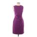 Elie Tahari Cocktail Dress - Sheath: Purple Solid Dresses - Women's Size 2