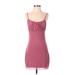 Cotton On Casual Dress - Mini: Burgundy Solid Dresses - Women's Size Small