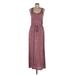 Bobeau Casual Dress Scoop Neck Sleeveless: Burgundy Dresses - Women's Size Medium