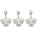 3pcs Pet Dog ID Tags Personalized Name Tags Stainless Steel Dog Hanging Tags