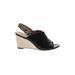 Banana Republic Wedges: Black Print Shoes - Women's Size 10 - Open Toe