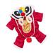 Pet Lion Clothes Dance Dog Costume Doggy Dreses Simple Red Flannel
