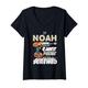 Damen Noah Name If Can't Fix It Persönlicher Ehemann Handy Man Manly T-Shirt mit V-Ausschnitt